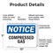 Signmission Compressed Gas OSHA Notice Sign, Plastic, 10in W x 7in L, 2PK OS-2PACK-NS-P-710-L-10752 - alternate 3